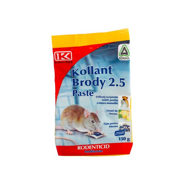 Brody Paste 150 g – Rodenticid pastă pentru combaterea șoarecilor și șobolanilor în gospodării și spații agricole